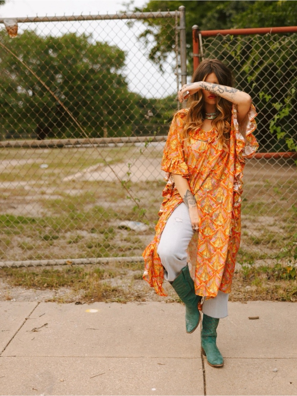 Multicolored Lady the Brand Lotus Tunic